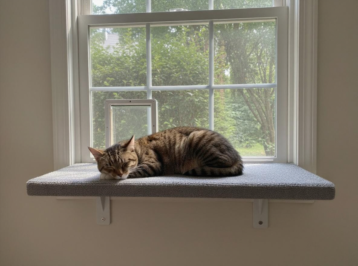 Curated visual reference: Gallery Detail: Window Ledge Shelf For Cats Small Dogs Custom Sizes Made