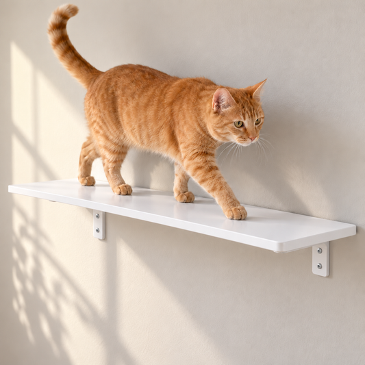 Wall Ledge Shelf for Cats, Dogs, or Display - Custom Sizes & Made in USA