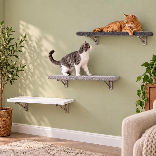 Wall Ledge Shelf for Cats, Dogs, or Display - Custom Sizes & Made in USA