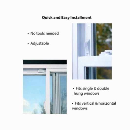 Window Wedge Lock, White 2-Pack