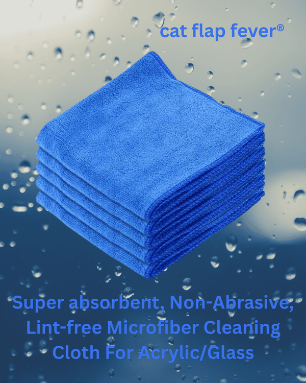 12 x 12" Premium Microfiber Towels for Cleaning Glass/Acrylic - 2 PACK