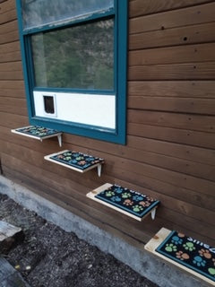 Cat Door Window Insert. Made with solid PVC base and locking flap ...